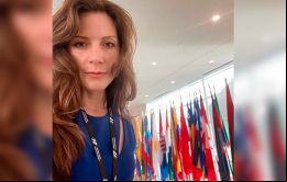 MLA Barkman en la sede de Naciones Unidas en Nueva York 