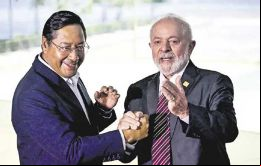 Los presidentes Lula y Arce habían estado más temprano el lunes en Asunción para la Cumbre del Mercosur