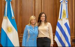 Argimón (izq.) y Villarruel se reunieron en Buenos Aires para un taller sobre desafíos parlamentarios