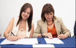 Las ministras Bullrich (R) y Pettovello firmaron el acuerdo