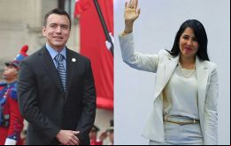 A pesar de liderar la contienda, Noboa no hizo comentarios después de votar (Foto EFE)
