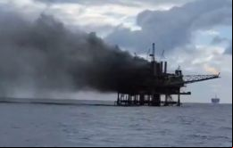 La plataforma no estaba profiriendo petróleo en el momento del incidente