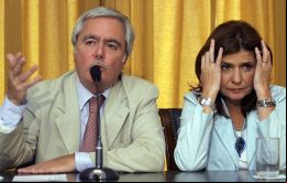 El jefe de los diputados macristas, Federico Pinedo, quien estuvo acompañado por Patricia Bullrich
