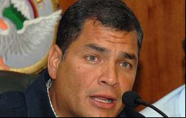 Presidente de Ecuador Rafael Correa