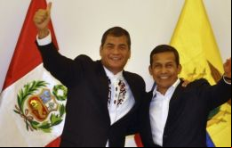 Tras tantos años de conflictos, gabinetes binacionales, subrayó Correa en el encuentro con Humala 