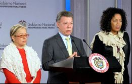 Las abogadas María Paulina Riveros y Nigeria Rentería Lozano son presentadas por el presidente Santos