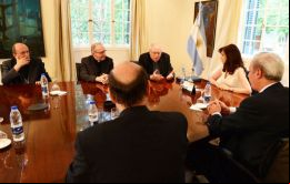 La presidenta con el Episcopado en la Quinta de Olivos  