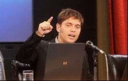 El ministro Kicillof explicando los alcances y proyecciones del nuevo índice IPCNU