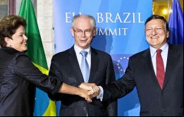 La presidenta de Brasil participó de una cumbre con Van Rompuy y Barroso