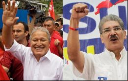 Igualmente ambos candidatos celebraron como ganadores Sánchez Cerén  (50.11%) y Norman Quijano (49,89%) 