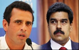 El líder de la oposición Capriles y el presidente venezolano