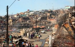 Las pavorosas escenas del incendio y de destrucción 