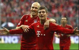 El holandés Robben y Toni Kross encabezan la lista de los top ten 