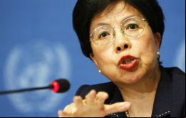 La directora general de la OMS Margaret Chan manifestó su preocupación por el avance fulminante de la epidemia 