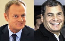 Donald Tusk de UE y Rafael Correa de Ecuador presidirán los días 10 y 11 de junio la cumbre a la que se prevé que asistan 61 jefes de Estado o de Gobierno
