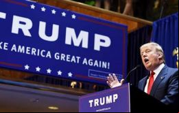 Estoy anunciado oficialmente que estoy compitiendo para ser presidente de Estados Unidos, para hacer nuestro país más grande de nuevo, afirmó Trump .