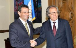 “Queremos ir a unas elecciones que tengan plenas garantías para los venezolanos”, dijo Capriles a Almagro
