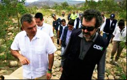Enviados de CIDH se reunieron con el ministro del Interior, Juan Fdo. Cristo, y con el defensor del Pueblo, Jorge Armando Otálora, a metros de la frontera 