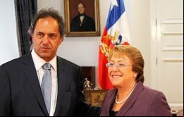 Scioli y Bachelet, quienes se habían reunido a fines del año pasado, abordaron asuntos sobre el futuro de la integración regional, según se informó 