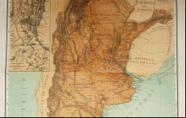 La versión original del mapa Latzina de 1882, el primer mapa oficial de Argentina tras el Tratado de Límites de 1881
