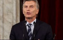 Macri dedicó la primera mitad de su discurso a criticar con dureza a la gestión de Cristina Fernández. 