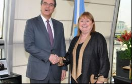 Malcorra afirmó que con Azevedo, trabajan en una agenda en común y dijo que OMC es una herramienta y una organización fundamental para integración