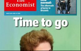 Time to go. The tarnished president should now resign (Es hora de irse. La empañada Presidenta debería renunciar), la portada de The Economist 