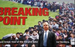 El póster, publicado por el líder del Partido de la Independencia de Reino Unido (UKIP), el ultranacionalista Nigel Farage, fue muy criticado por los británicos