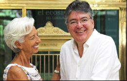 Lagarde reiteró la ayuda crediticia luego de sostener un encuentro con el ministro de Hacienda, Mauricio Cárdenas, en Cartagena de Indias