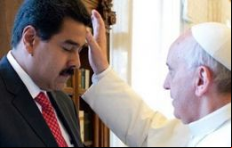 El acercamiento se dio el mismo día en que Maduro realizó una visita no anunciada al Vaticano para reunirse con el Papa