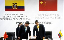 Los presidentes Rafael Correa y Xi Jinping inauguraron la planta hidroeléctrica