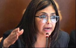 La canciller Delcy Rodriguez niega que Venezuelahaya sido suspendida del Mercosur, a pesar del comunicado de los demás países