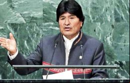 Desde el Consejo de Seguridad, Bolivia será la voz de los pueblos del mundo y luchará por construir un planeta sin invasores ni invadidos, escribió Morales 