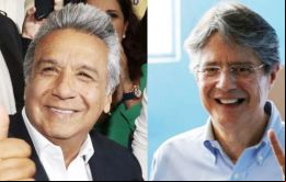 Moreno, exvicepresidente (2007-2013) en el gobierno de Rafael Correa, obtenía 39,3% de los votos válidos contra 28,1% de Lasso, un exbanquero conservador.
