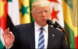 “Las naciones de Oriente Medio no pueden esperar a que el poder americano aplaste a este enemigo por ellos”, dijo Trump a los líderes de países musulmanes