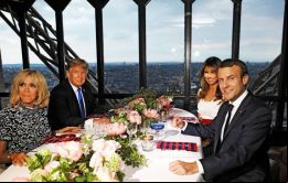La lucha contra el extremismo, la seguridad, el comercio, Medio Oriente trataron los líderes en el Elíseo, seguido por una cena de amigos en la Torre Eiffel. 