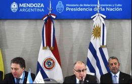 El canciller argentino Jorge Faurie brindó el informe de los seis mese de gestión del gobierno del presidente Mauricio Macri