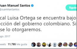 Esta semana el presidente de Colombia, Juan Manuel Santos, confirmó que la ex fiscal venezolana estaba bajo protección de su Gobierno. 