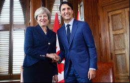 El Reino Unido y Canadá comparten valores y son una unión poderosa cuando trabajan juntos en asuntos internacionales, señaló Theresa May 