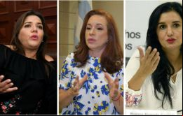 La actual vicepresidenta en funciones María Alejandra Vicuña, la canciller María Fernanda Espinosa y la ministra de Justicia, Rosana Alvarado, integran la lista