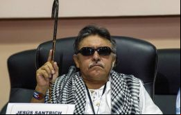 Jesús Santrich, negociador de FARC en el diálogo de paz en Cuba, fue capturado en abril en Bogotá por solicitud de una corte del Distrito Sur de Nueva York