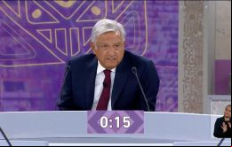 Yo qué culpa tengo que ustedes estén empatados hasta abajo y piensan que aquí en el debate van a remontar 30 puntos que les llevo, dijo Lopez Obrador
