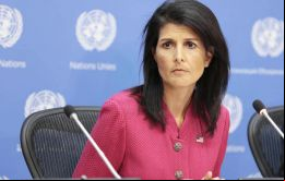 ”Es tiempo que los países de la región que están sufriendo la migración (...) condenen a Maduro y le digan que es tiempo de irse”, dijo a la prensa Haley. 