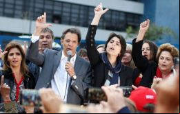Haddad, ex ministro de Educación con Lula y Dilma Rousseff, eligió Sao Paulo, de la que fue alcalde, para arrancar su campaña como candidato presidencial (Reuters)