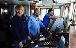 Mensun Bound (izquierda), arqueólogo marino de Falklands, participó de la ubicación del ARA San Juan  y ahora está tras el Endurance de Ernesto Shackleton 