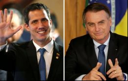 Bolsonaro recibirá a Guaidó en una visita personal que iniciará a las 14.00 horas en el Palacio de Planalto, indicó Otávio Rêgo Barros