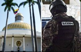 “Funcionarios antiexplosivos del Sebin entran al Palacio Federal Legislativo, al parecer un supuesto artefacto explosivo estaría colocado dentro”