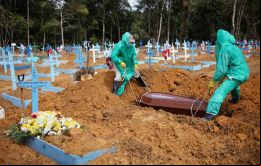 Este es el tercer día consecutivo en que el número de nuevos casos se ubica por encima de 50.000, mientras que los muertos se mantienen por encima de 1.000. 