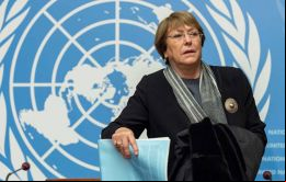 Mi oficina registró 711 muertes de junio a agosto, llegando a más de 2.000 desde enero de 2020, dijo Bachelet 