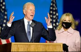 No me corresponde a mí ni a Donald Trump decir quién ganó esta elección. Es la decisión del pueblo americano. Pero soy optimista sobre este resultado, dijo Biden.